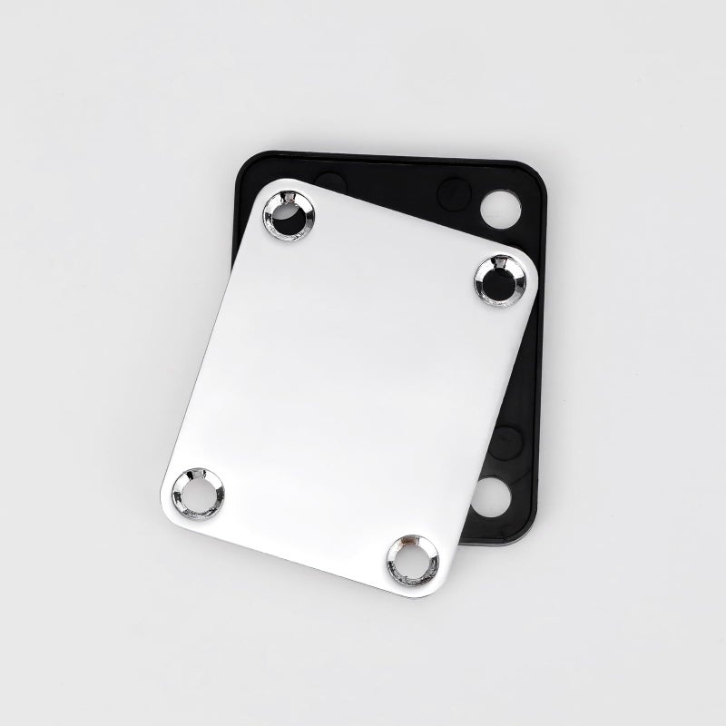 Swhmc Chrome Neck Plate for Electric Guitar with 1 Plastic Mat 4 Mounting Screws, Silver - Image 4